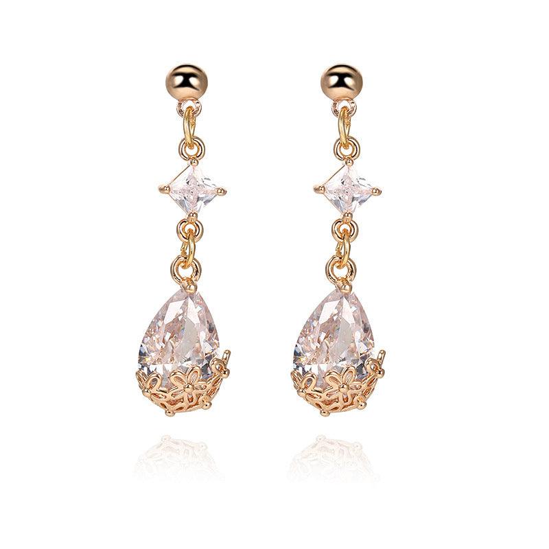 Party earrings, ROMANCE|Romantic Teardrop Earrings in Champagne