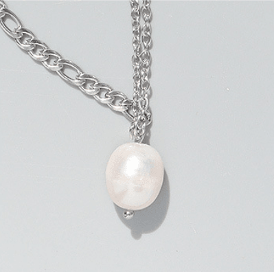 Kirurginteräskaulakoru, FRENCH RIVIERA|Double Chain Necklace in Silver