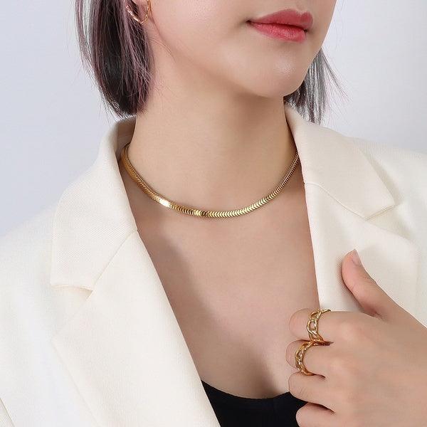 Surgical steel necklace, FRENCH RIVIERA|Lux Chain in Gold