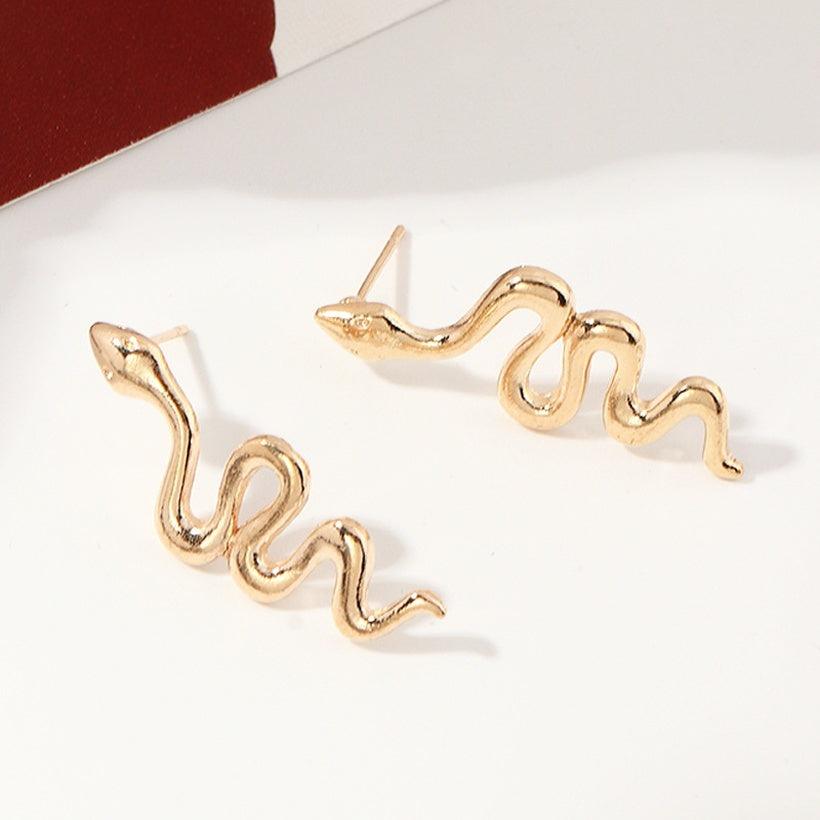 Korvakorut, PAPARAZZI|Smooth Snake Earrings in Gold