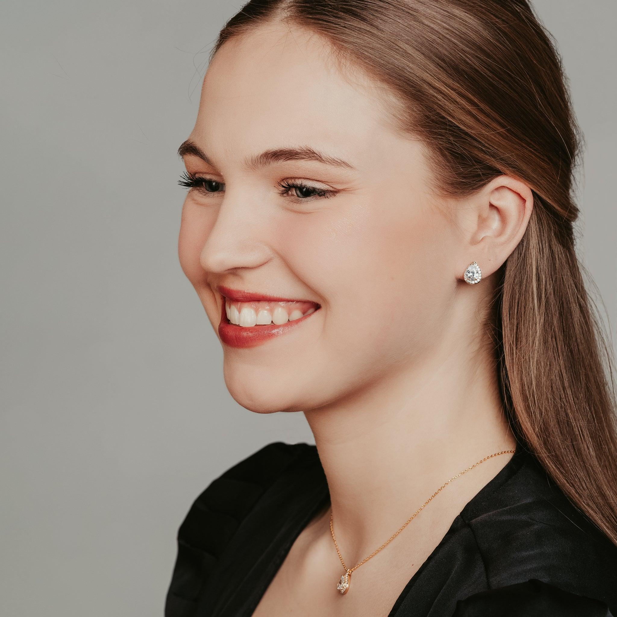 Kristallikorvakorut, FLOLY Paris|Adelie -pisaranapit (kulta ja hopea)