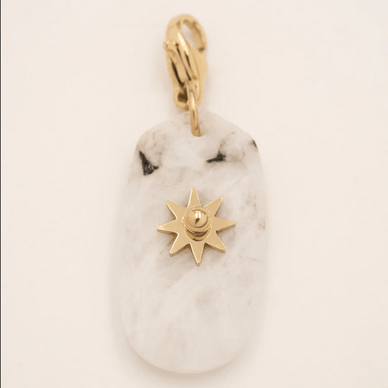 Mascot/pendant, BOHM PARIS|Lockie Charm Maë -agathe blanc