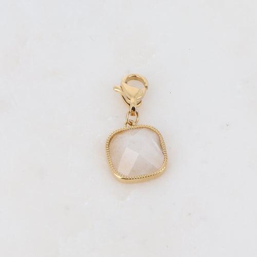 Mascot/pendant, BOHM PARIS|Lockie Charm Chloé -agathe blanche