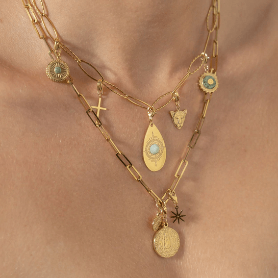 Mascot/pendant, BOHM PARIS|Lockie Charm Zoella -african turquoise