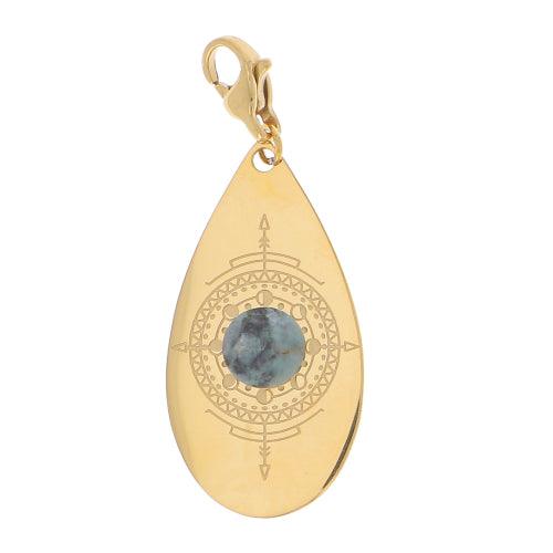 Mascot/pendant, BOHM PARIS|Lockie Charm Zoella -african turquoise
