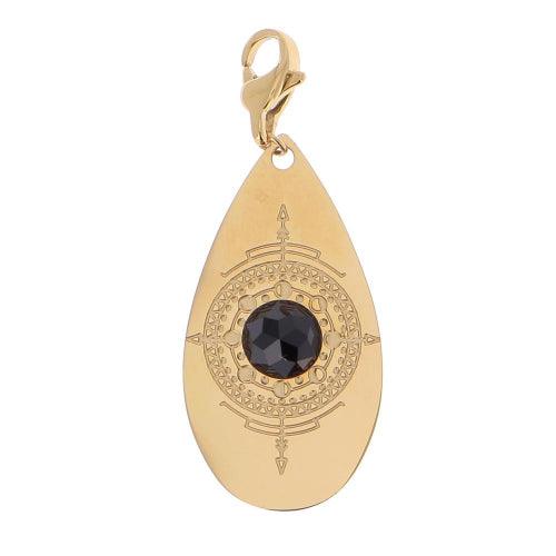 Mascot/pendant, BOHM PARIS|Lockie Charm Zoella -agate noire