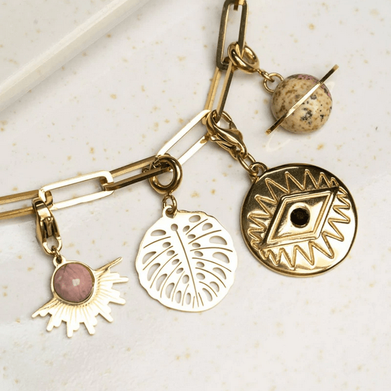 Maskotti/riipus, BOHM PARIS|Lockie Charm Tessaya -agate blanche