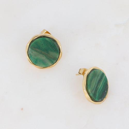 Korvakorut, BOHM PARIS|Boucles Luce -jaspe vert