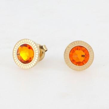 Earrings, BOHM PARIS|Boucles Miel -tangerine