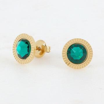 Earrings, BOHM PARIS|Boucles Miel -emerald