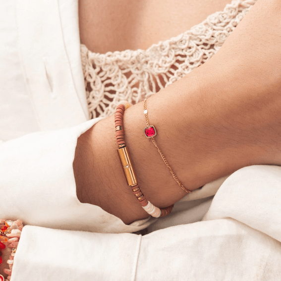 Bracelet, BOHM PARIS|Bracelet Amael Rhodium - aquamarine
