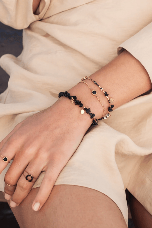 Bracelet, BOHM PARIS|Bracelet Amael Rhodium - aquamarine