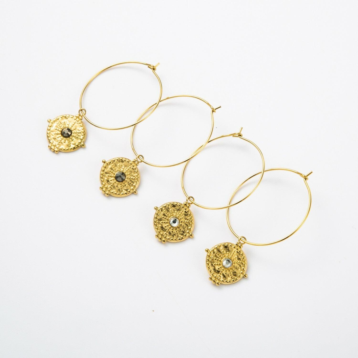 Surgical Steel Rings, FRENCH RIVIERA|Large 2 in 1 Hoops