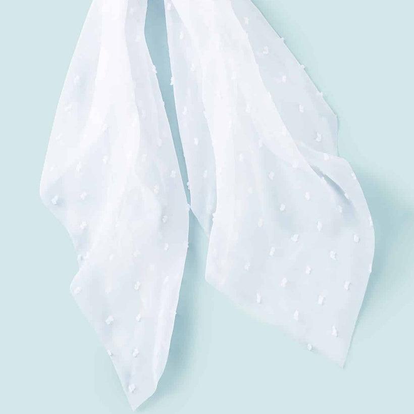 Donitsi/Scrunchie|SUGAR SUGAR, White Polkadot Bowtie Scrunchie