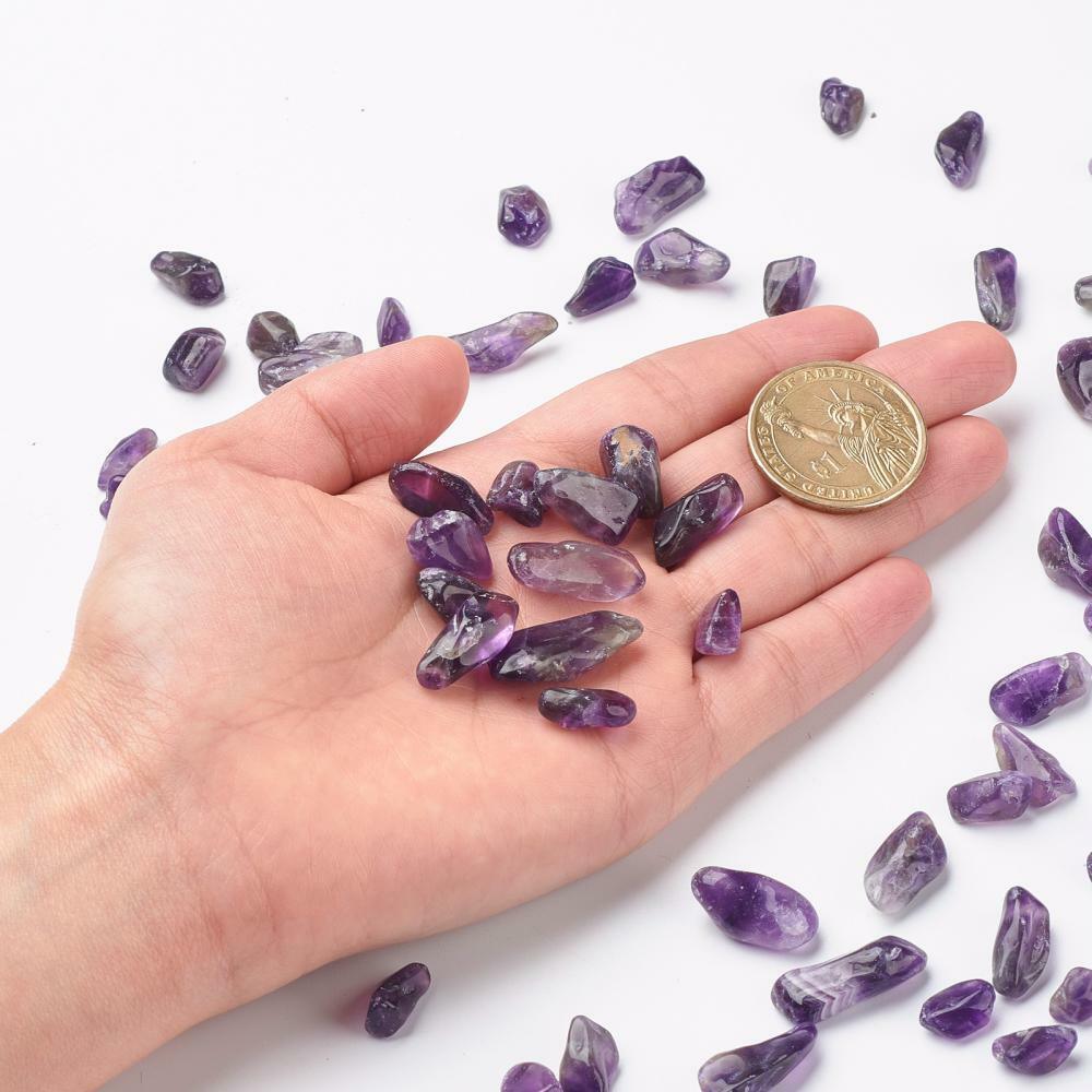 Natural stone set, GODDESS COLLECTION|3pcs tumbled amethysts