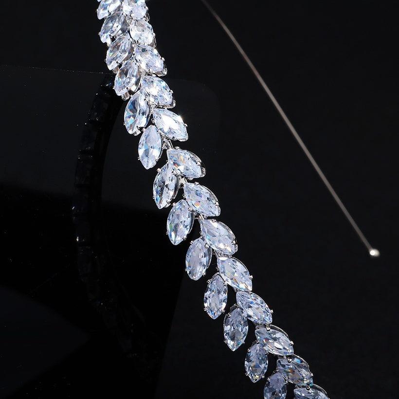 Juhlapanta, ROMANCE|Gianna -lehtiköynnöspanta Cubic Zirconioilla