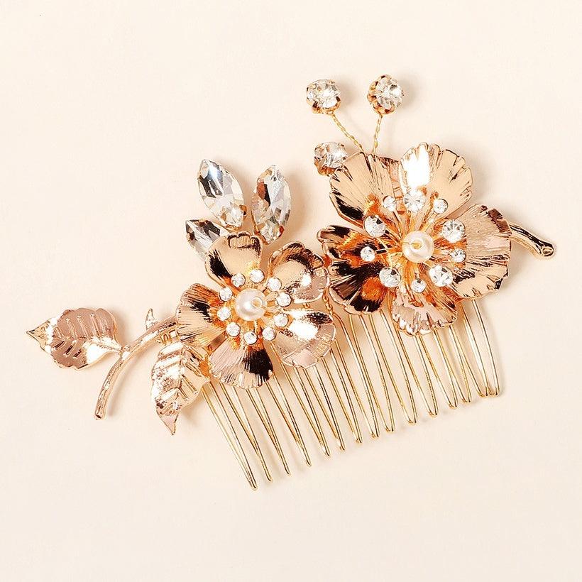 Hiuskoru, ROMANCE|Eleanor -ruusukullansävyinen kukkahiuskoriste