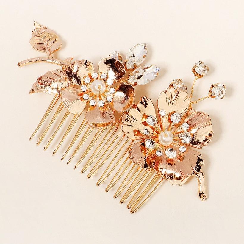 Hiuskoru, ROMANCE|Eleanor -ruusukullansävyinen kukkahiuskoriste