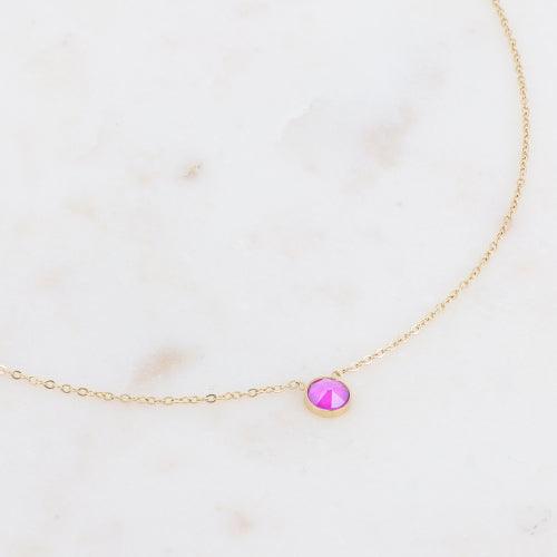 Kaulakoru, BOHM PARIS|Collier Sohan -neonvioletti kristalli