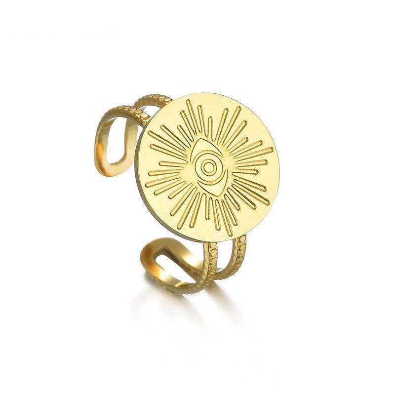 Kirurginterässormus, FRENCH RIVIERA|Myrla -pyöreä suojeleva silmä