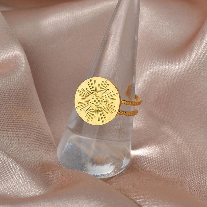 Kirurginterässormus, FRENCH RIVIERA|Myrla -pyöreä suojeleva silmä