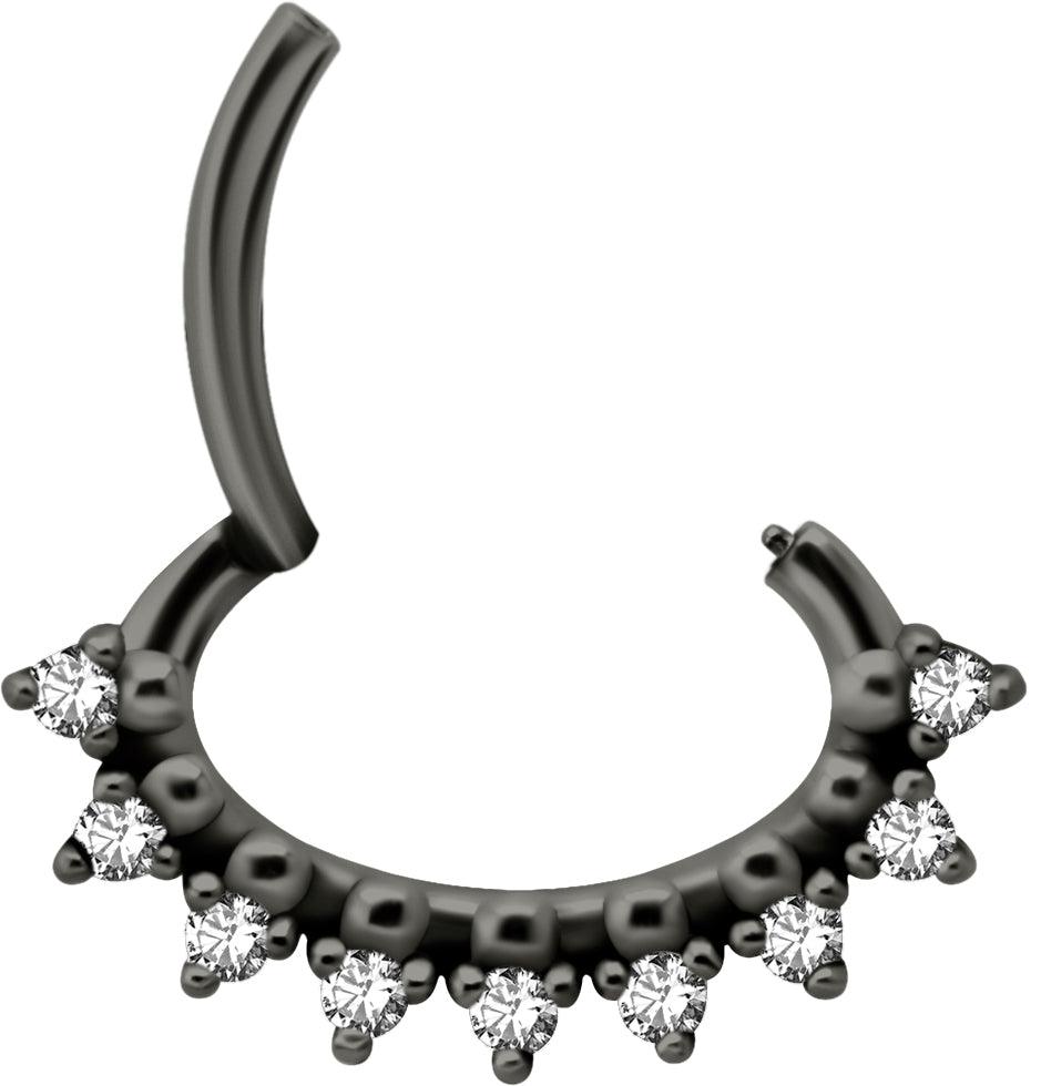 PREMIUM COLLECTION | Kivellinen musta septum & daith clicker