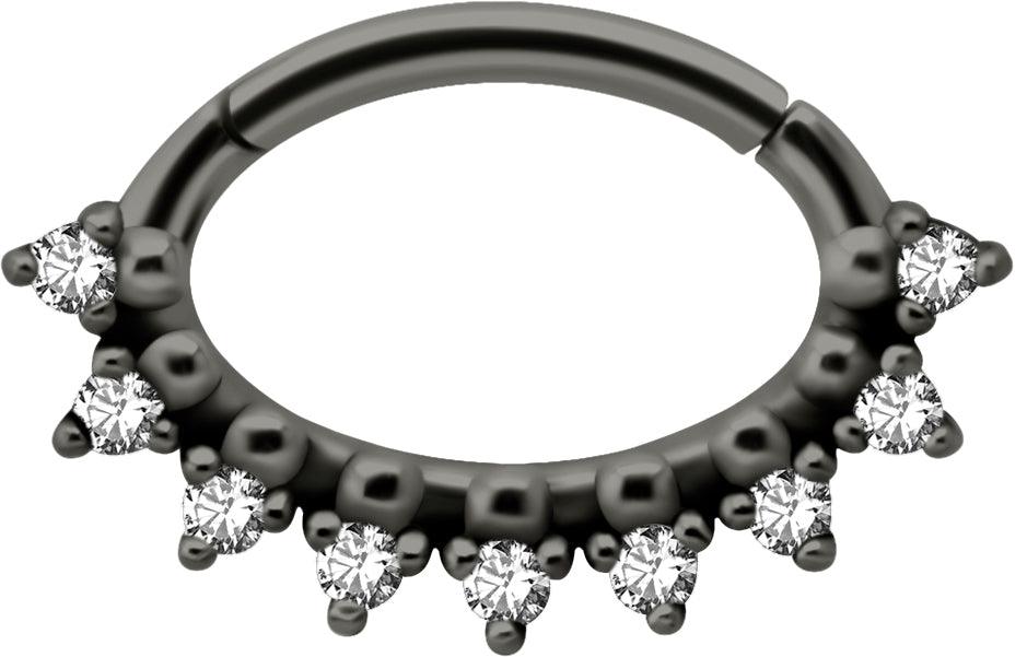 PREMIUM COLLECTION | Kivellinen musta septum & daith clicker