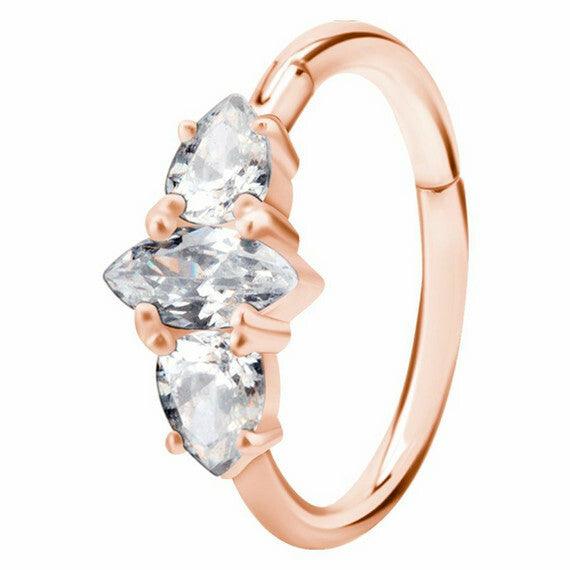 PREMIUM COLLECTION | Koristeellinen ruusukulta conch & daith clicker