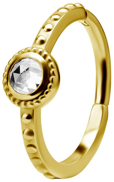 PREMIUM COLLECTION|Pyöreäkivinen kulta conch & daith clicker