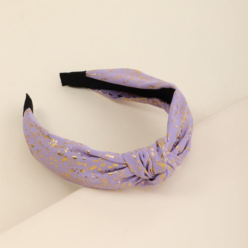 Headband|SUGAR SUGAR, Golden Hour gold polka dot headband