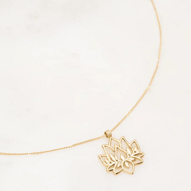 IKITA PARIS|Harmony lotus surgical steel necklace (gold)