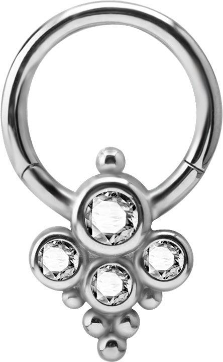 PREMIUM COLLECTION | Koristeellinen smiley clicker iensuojalla (hopea)