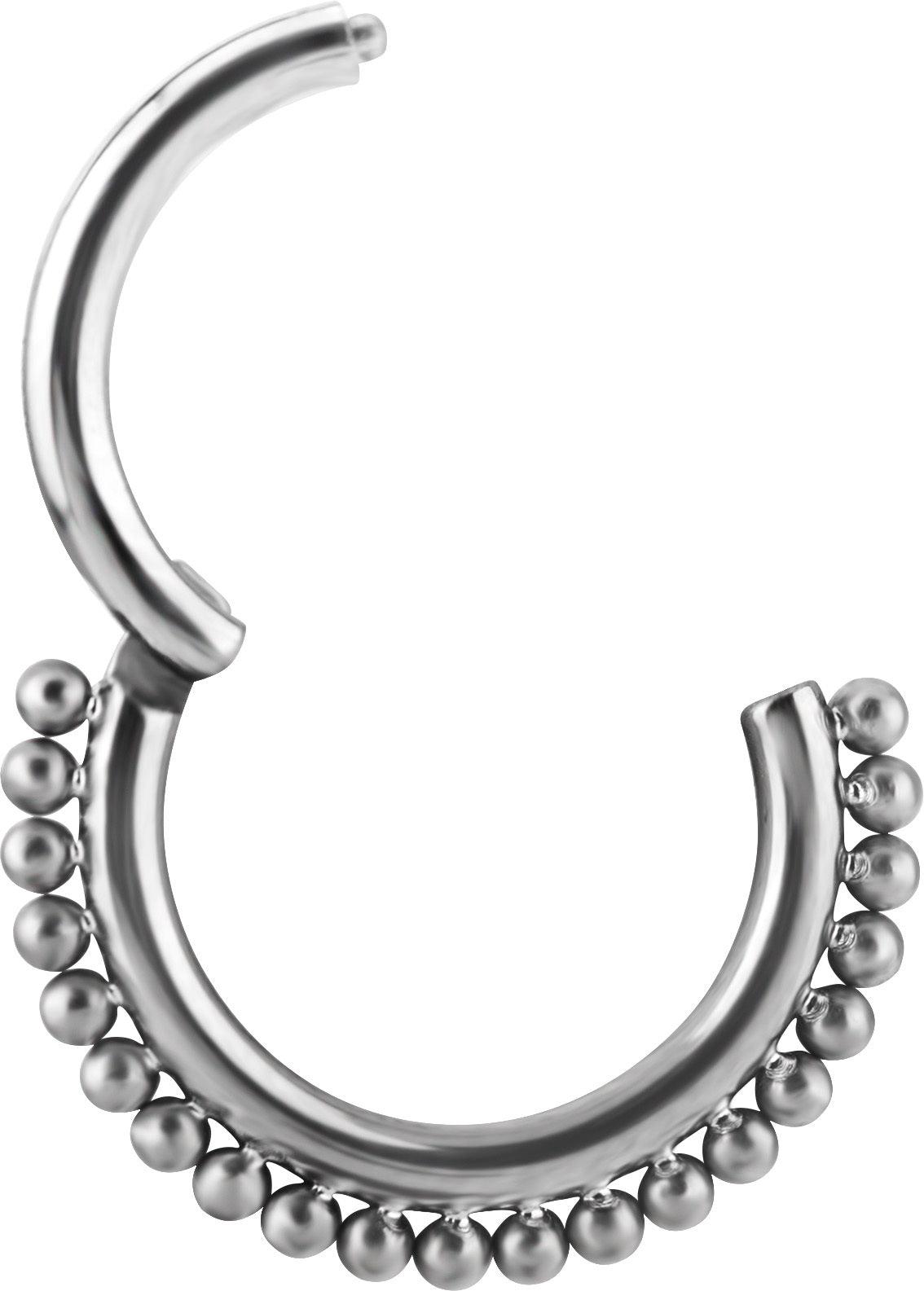 PREMIUM COLLECTION | Titaani clicker-lävistysrengas pallokoristeella