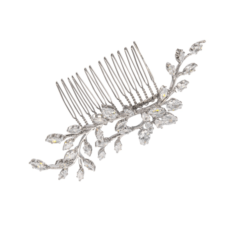 Hiuskoru, ATHENA BRIDAL | Deluxe Silver Comb -hopeinen hiuskampa
