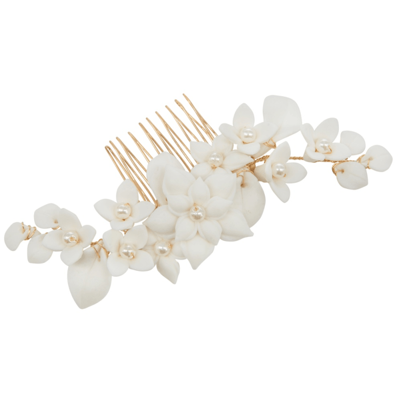 Hiuskoru, ATHENA BRIDAL|Allure Comb -kultainen kukkahiuskampa