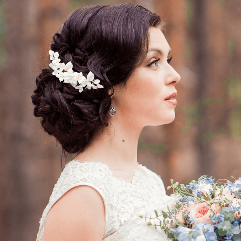 Hiuskoru, ATHENA BRIDAL|Allure Comb -kultainen kukkahiuskampa