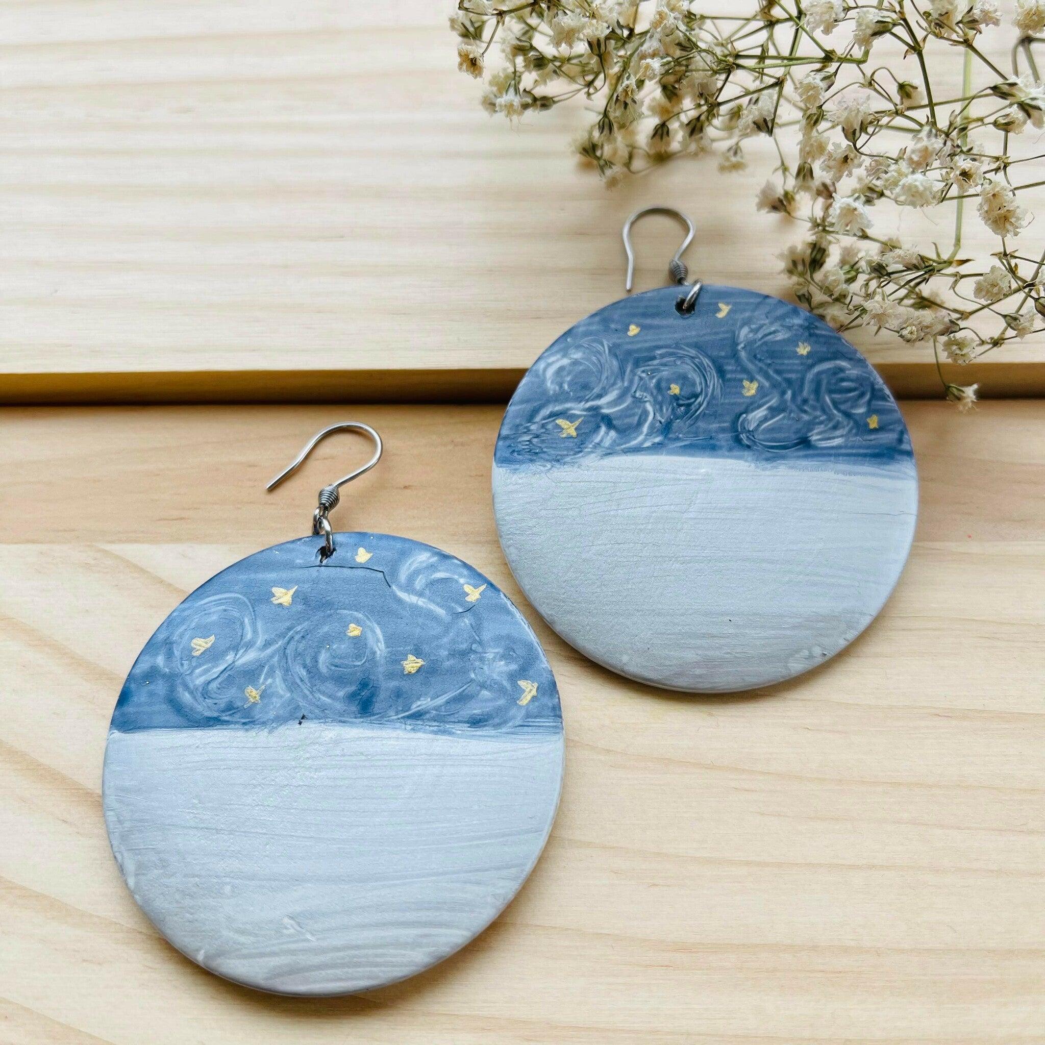 LEMPI earrings, Winter Night (numbered set)