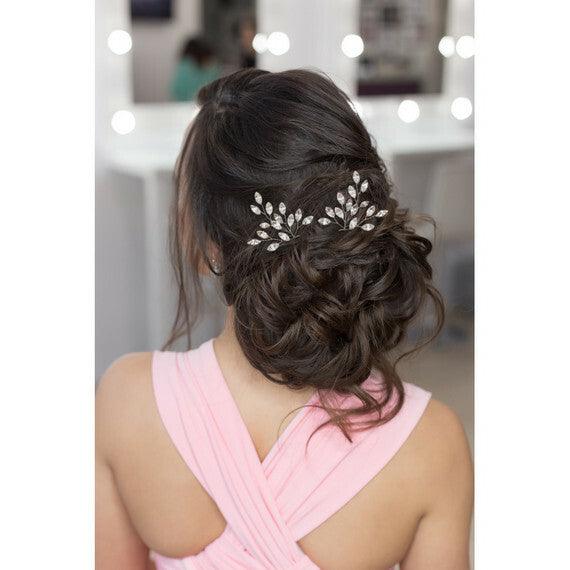 Hiuskoru, ATHENA BRIDAL|Dainty Rosegold Hairpin with Crystals