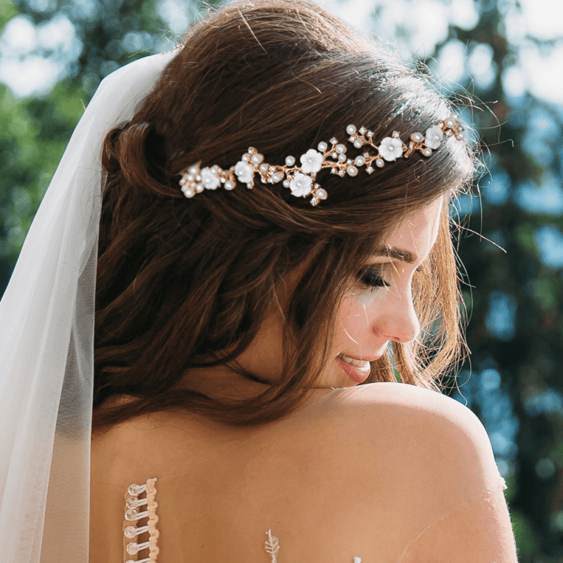 Hiuskoru, ATHENA BRIDAL|Eternal Pearl Vine -kulta helmihiuskoriste