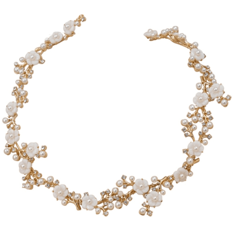 Hiuskoru, ATHENA BRIDAL|Eternal Pearl Vine -kulta helmihiuskoriste