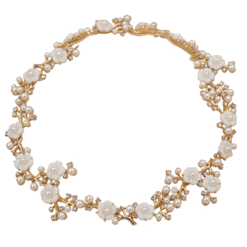 Hiuskoru, ATHENA BRIDAL|Eternal Pearl Vine -kulta helmihiuskoriste