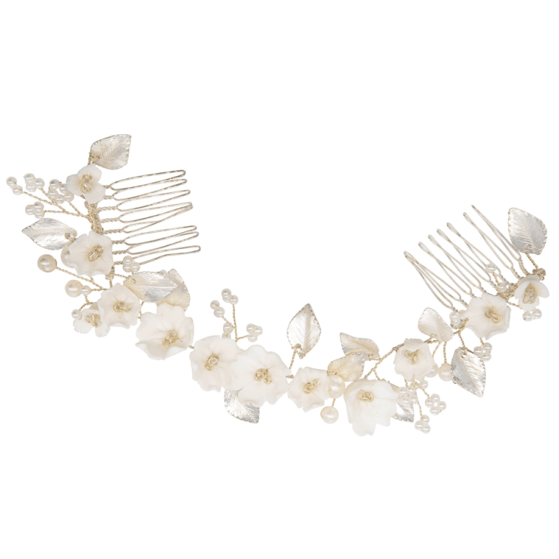 Hiuskoru, ATHENA BRIDAL|Nicole Blush Vine -hopeinen hiuskoriste