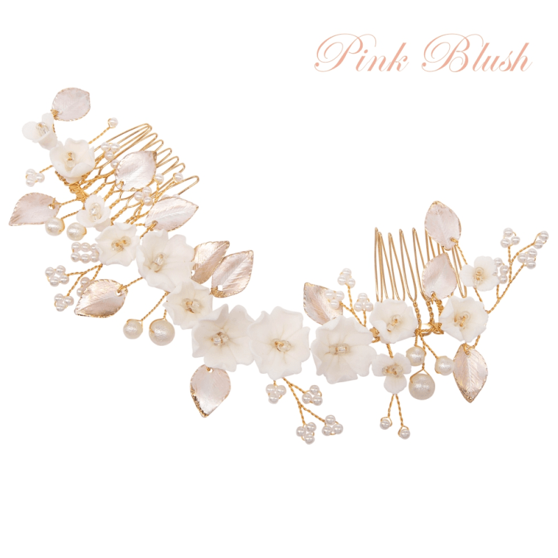 Hiuskoru, ATHENA BRIDAL|Nicole Blush Vine -kullanvärinen hiuskoriste