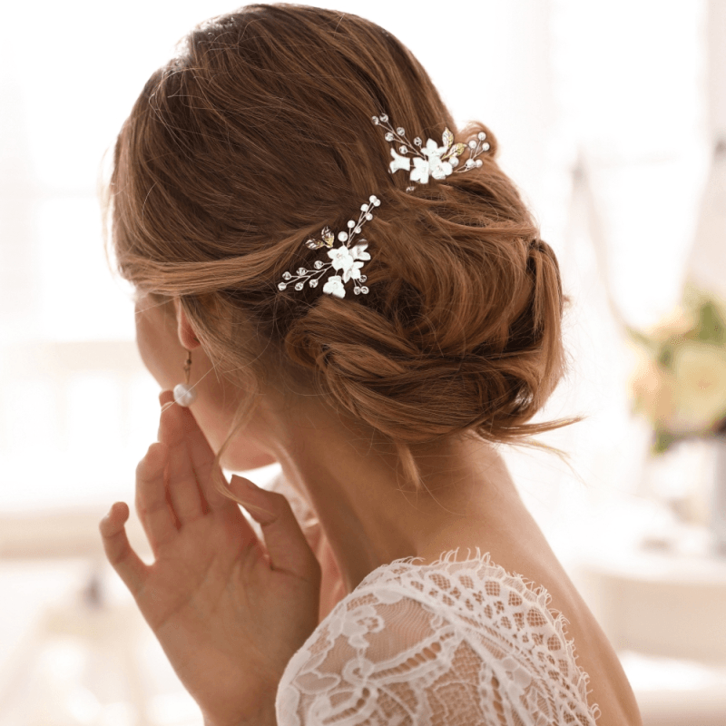 Hiuskoru, ATHENA BRIDAL|Vintage Gold Pin -kukkahiuskoriste