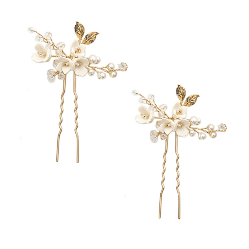 Hiuskoru, ATHENA BRIDAL|Vintage Gold Pin -kukkahiuskoriste