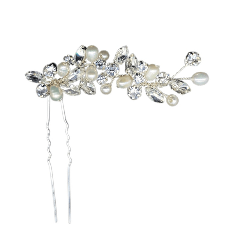 Hiuskoru, ATHENA BRIDAL | Vivian Pearl Pin -hopeinen helmihiuskoriste