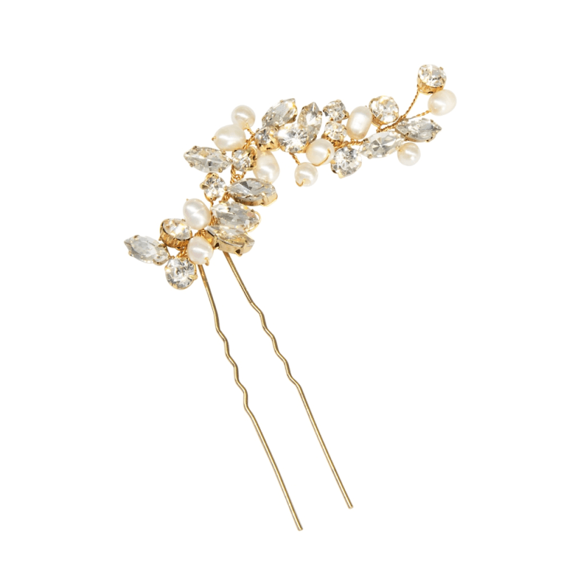 Hiuskoru, ATHENA BRIDAL | Vivian Pearl Pin -kultainen helmihiuskoriste