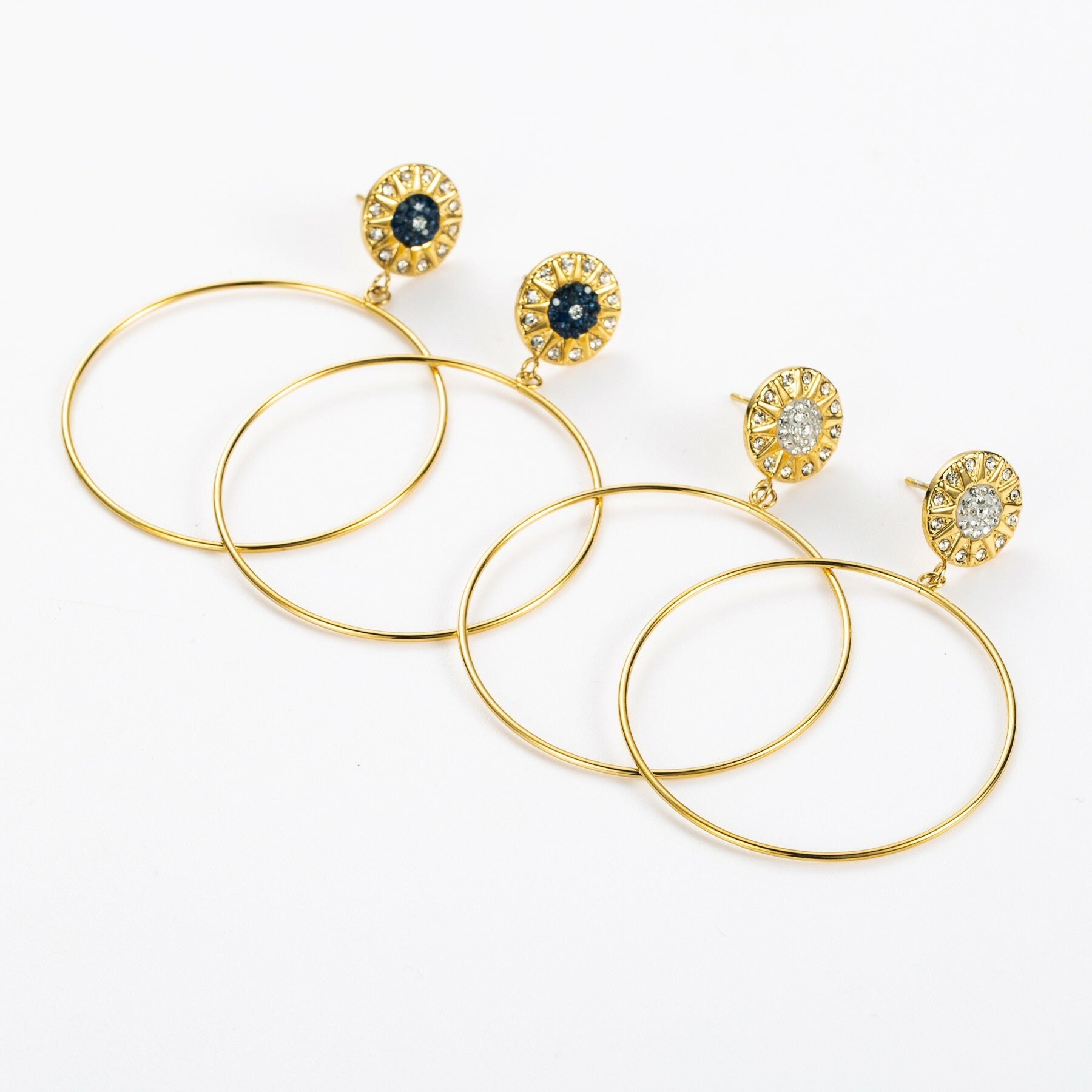 Kirurginteräskorvakorut, FRENCH RIVIERA|Festive -kimaltavat korvakorut