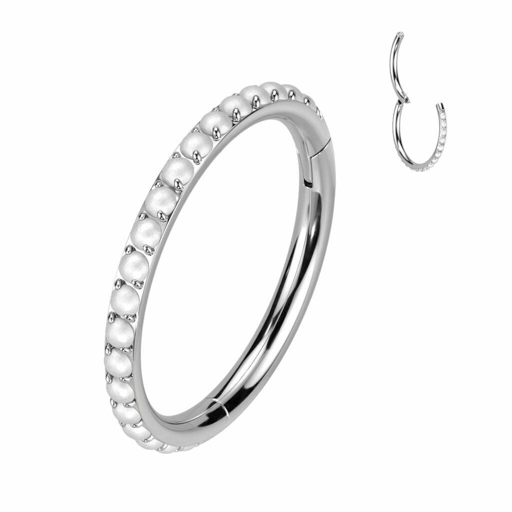 Lävistysrengas, Titanium Pearl Hoop -titaaninen helmiclicker