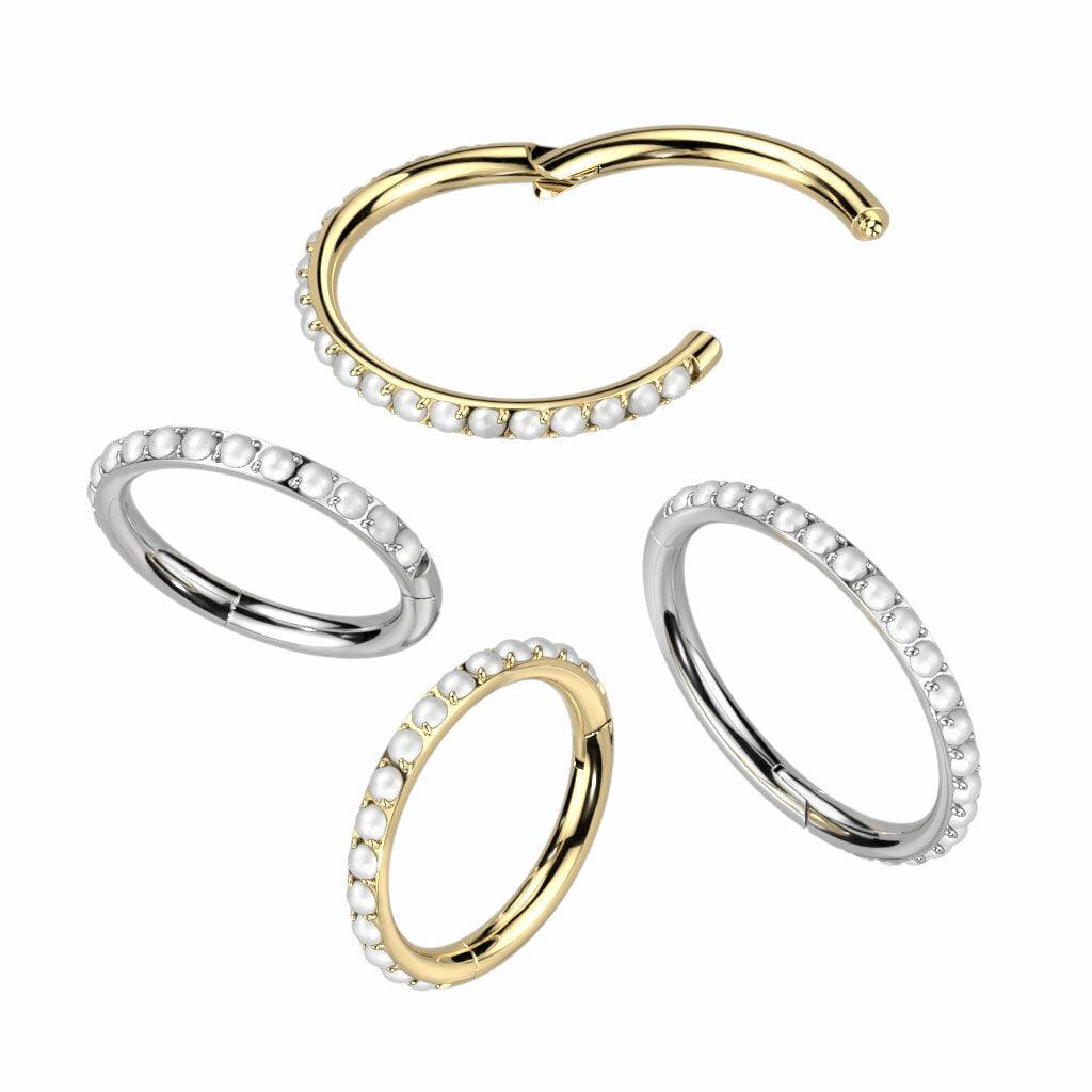 Lävistysrengas, Titanium Pearl Hoop -titaaninen helmiclicker